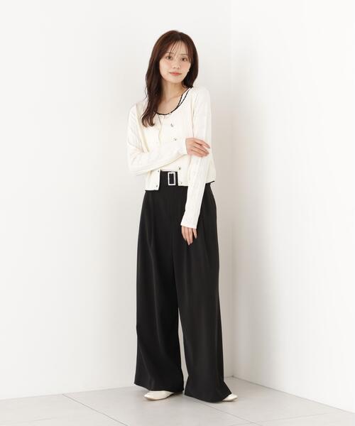 PROPORTION BODY DRESSING(プロポーションボディドレッシング)の「<a>ベルト付き2タックワイドパンツ / 1216239700(その他パンツ・レディース・ブラック/グレー・MEDIUM/P/S)」の14枚目の写真