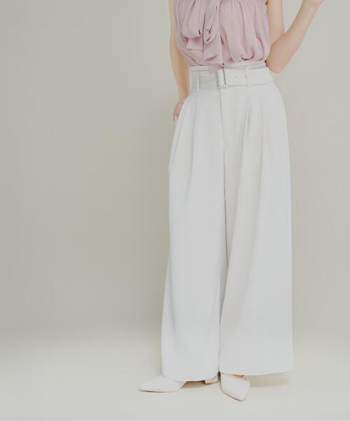 PROPORTION BODY DRESSING(プロポーションボディドレッシング)の「<a>ベルト付き2タックワイドパンツ / 1216239700(その他パンツ・レディース・ブラック/グレー・MEDIUM/P/S)」の18枚目の写真