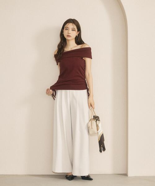 PROPORTION BODY DRESSING(プロポーションボディドレッシング)の「<a>ベルト付き2タックワイドパンツ / 1216239700(その他パンツ・レディース・ブラック/グレー・MEDIUM/P/S)」の19枚目の写真