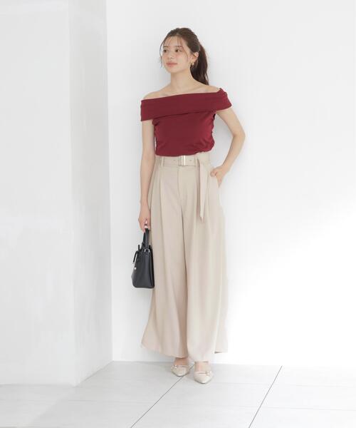PROPORTION BODY DRESSING(プロポーションボディドレッシング)の「<a>ベルト付き2タックワイドパンツ / 1216239700(その他パンツ・レディース・ブラック/グレー・MEDIUM/P/S)」の20枚目の写真