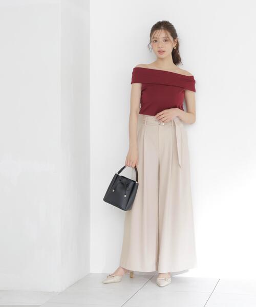 PROPORTION BODY DRESSING(プロポーションボディドレッシング)の「<a>ベルト付き2タックワイドパンツ / 1216239700(その他パンツ・レディース・ブラック/グレー・MEDIUM/P/S)」の21枚目の写真
