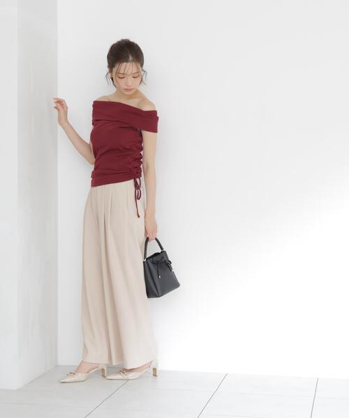 PROPORTION BODY DRESSING(プロポーションボディドレッシング)の「<a>ベルト付き2タックワイドパンツ / 1216239700(その他パンツ・レディース・ブラック/グレー・MEDIUM/P/S)」の22枚目の写真