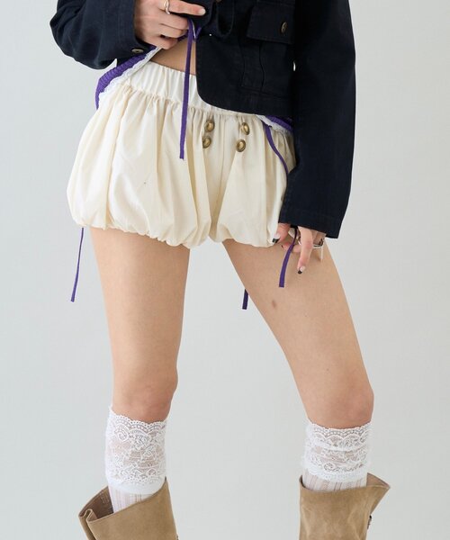 WHO'S WHO gallery(フーズフーギャラリー)の「ノーブルバルーンショーツ(その他パンツ・レディース・ブラウン/ブラック/アイボリー・FREE)」の4枚目の写真