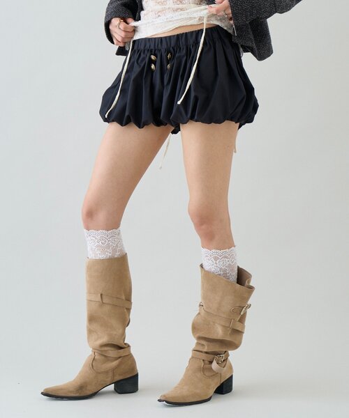 WHO'S WHO gallery(フーズフーギャラリー)の「ノーブルバルーンショーツ(その他パンツ・レディース・ブラウン/ブラック/アイボリー・FREE)」の16枚目の写真