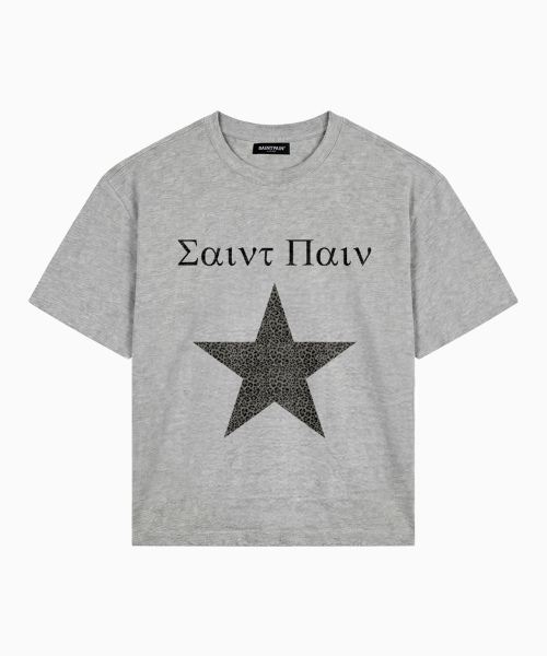 SAINTPAIN(セイントペイン)の「SPスターヘビーウェイトクロップ半袖Tシャツメランジグレー(Tシャツ/カットソー・レディース・その他・MEDIUM/LARGE)」の1枚目の写真