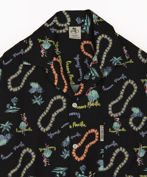 Ocean Pacific(オーシャンパシフィック)の「Ocean Pacific/オーシャンパシフィック FREAK'S STORE for BEACH & FES / オーシャンパシフィック 別注 HERITAGE ALOHA SHIRT(シャツ/ブラウス・メンズ・ナチュラル/ブラック/グリーン・MEDIUM/LARGE)」の5枚目の写真