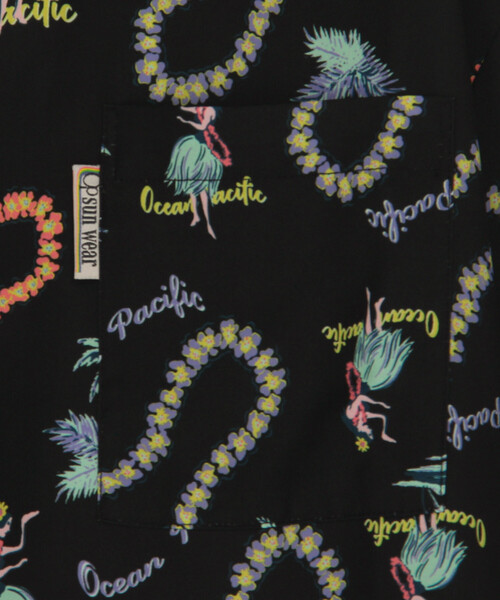 Ocean Pacific(オーシャンパシフィック)の「Ocean Pacific/オーシャンパシフィック FREAK'S STORE for BEACH & FES / オーシャンパシフィック 別注 HERITAGE ALOHA SHIRT(シャツ/ブラウス・メンズ・ナチュラル/ブラック/グリーン・MEDIUM/LARGE)」の6枚目の写真
