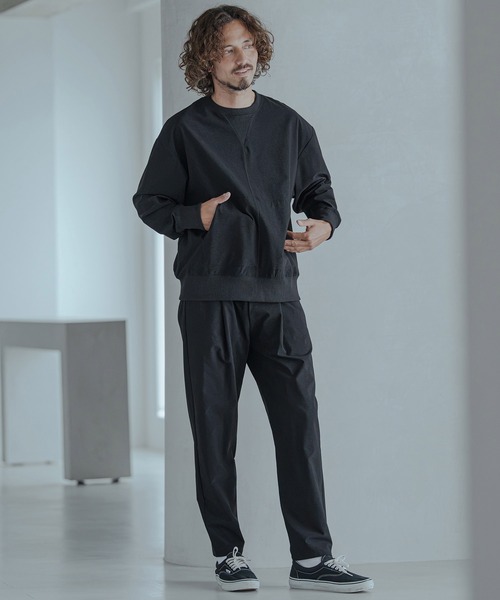 Magine(マージン)の「mp15245-Twill-Textured Nylon Stretch One-Tuck Easy Pants タックイージーパンツ(MGN-263-021)(その他パンツ・メンズ・ブラック/グレイッシュベージュ/チャコール・44/46/48)」の8枚目の写真