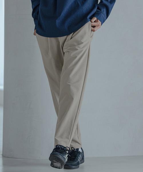 Magine(マージン)の「mp15245-Twill-Textured Nylon Stretch One-Tuck Easy Pants タックイージーパンツ(MGN-263-021)(その他パンツ・メンズ・ブラック/グレイッシュベージュ/チャコール・44/46/48)」の11枚目の写真
