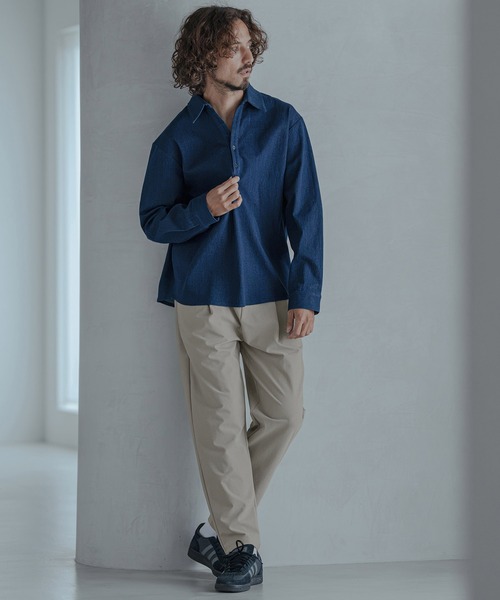Magine(マージン)の「mp15245-Twill-Textured Nylon Stretch One-Tuck Easy Pants タックイージーパンツ(MGN-263-021)(その他パンツ・メンズ・ブラック/グレイッシュベージュ/チャコール・44/46/48)」の13枚目の写真