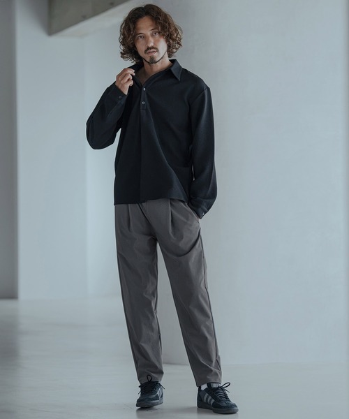 Magine(マージン)の「mp15245-Twill-Textured Nylon Stretch One-Tuck Easy Pants タックイージーパンツ(MGN-263-021)(その他パンツ・メンズ・ブラック/グレイッシュベージュ/チャコール・44/46/48)」の21枚目の写真