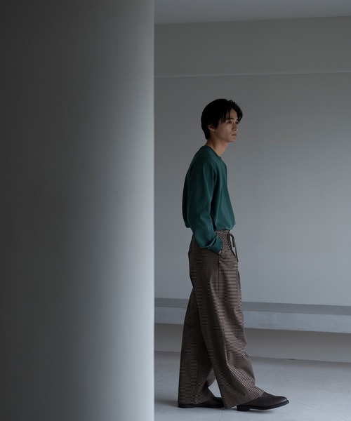 ADAM ET ROPE'(アダムエロペ)の「ガンクラブチェックバギースラックス(スラックス・メンズ・ベージュ系その他/ブラウン・M/L)」の3枚目の写真
