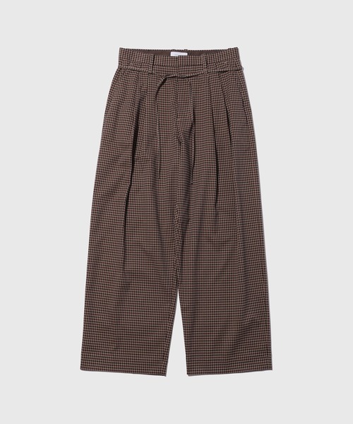 ADAM ET ROPE'(アダムエロペ)の「ガンクラブチェックバギースラックス(スラックス・メンズ・ベージュ系その他/ブラウン・M/L)」の10枚目の写真