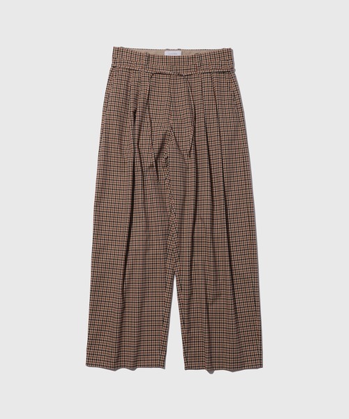 ADAM ET ROPE'(アダムエロペ)の「ガンクラブチェックバギースラックス(スラックス・メンズ・ベージュ系その他/ブラウン・M/L)」の11枚目の写真