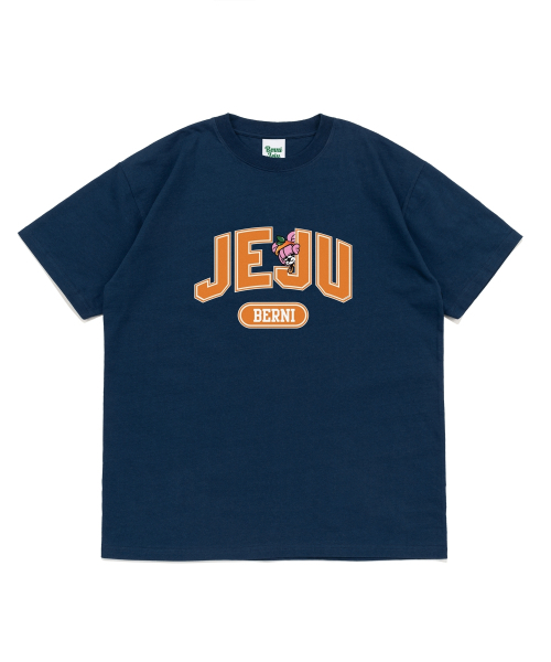 BERNI(ベルニ)の「ジェジュキキビッグロゴ半袖Tシャツ(ネイビー)(Tシャツ/カットソー・レディース・その他・2XL/LARGE/SMALL/MEDIUM/X-LARGE)」の1枚目の写真
