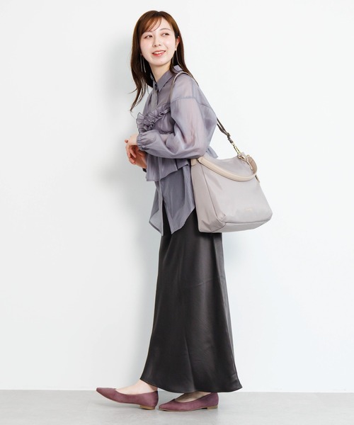 Jewelna Rose(ジュエルナローズ)の「ルフィーヌ 2wayショルダーバッグ 16342(ショルダーバッグ・レディース・グレイッシュベージュ/ダークグレー/ブラック・FREE)」の8枚目の写真