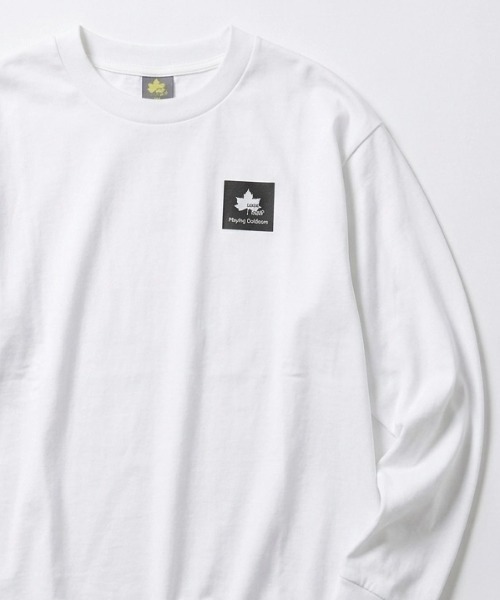 ロゴ　シースルー長袖シャツ 2026AW LOGOS/ロゴス ワンポイントボックスロゴ 無地 長袖Tシャツ ロン
