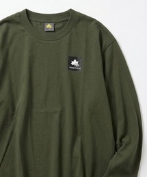 2026AW LOGOS/ロゴス ワンポイントボックスロゴ 無地 長袖Tシャツ ロンT レディース メンズ