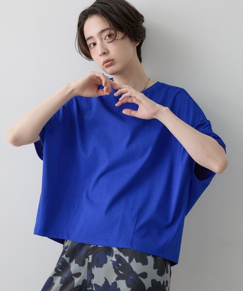 Dessin(デッサン)の「【汗シミ防止/UVカット】ドルマンスリーブ プルオーバー(Tシャツ/カットソー・レディース・ブラック/ボルドー/ブルー/グレー/ブラウン系その他・01/03/02)」の4枚目の写真
