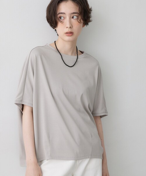 Dessin(デッサン)の「【汗シミ防止/UVカット】ドルマンスリーブ プルオーバー(Tシャツ/カットソー・レディース・ブラック/ボルドー/ブルー/グレー/ブラウン系その他・01/03/02)」の11枚目の写真