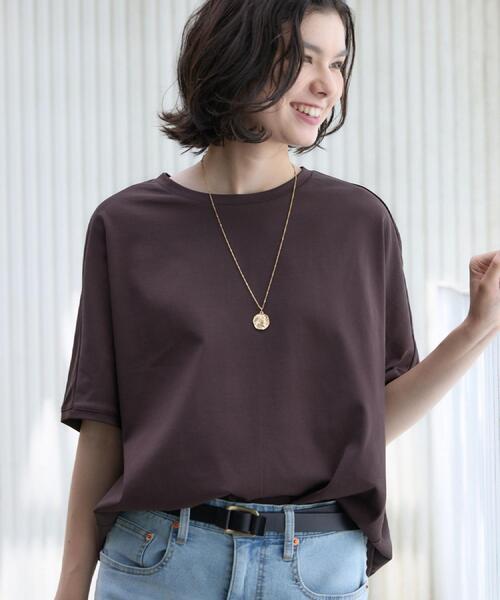 Dessin(デッサン)の「【汗シミ防止/UVカット】ドルマンスリーブ プルオーバー(Tシャツ/カットソー・レディース・ブラック/ボルドー/ブルー/グレー/ブラウン系その他・01/03/02)」の22枚目の写真