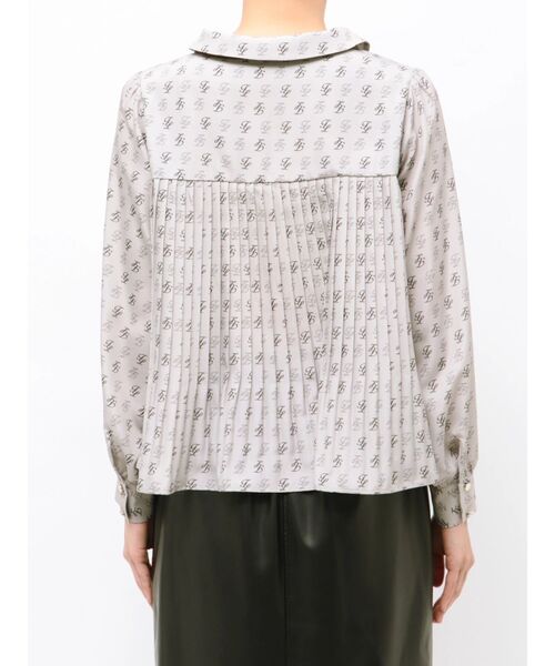 TONAL(トーナル)の「TLモノグラムボウタイプリーツブラウス(シャツ/ブラウス・レディース・ベージュ/ブラック・MEDIUM)」の10枚目の写真