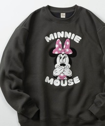 Disney（ディズニー）の「【71】別注【Disney ディズニー】ミッキーマウス ミニーマウス ルシファー ズートピア サガラ刺繍 アップリケ 裏起毛 クルーネックスウェット ユニセックス レディース メンズ（スウェット）」