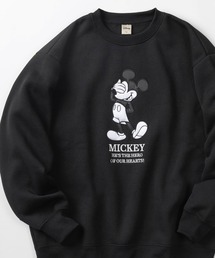 Disney（ディズニー）の「【71】別注【Disney/ディズニー】ミッキーマウス/ミニーマウス/ルシファー/ズートピア/サガラ刺繍 アップリケ 裏起毛 クルーネックスウェット/ユニセックス/レディース/メンズ（スウェット）」