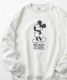 Disney（ディズニー）の「【71】別注【Disney ディズニー】ミッキーマウス ミニーマウス ルシファー ズートピア サガラ刺繍 アップリケ 裏起毛 クルーネックスウェット ユニセックス レディース メンズ（スウェット）」