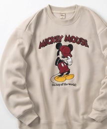 Disney（ディズニー）の「【71】別注【Disney/ディズニー】ミッキーマウス/ミニーマウス/ルシファー/ズートピア/サガラ刺繍 アップリケ 裏起毛 クルーネックスウェット/ユニセックス/レディース/メンズ（スウェット）」