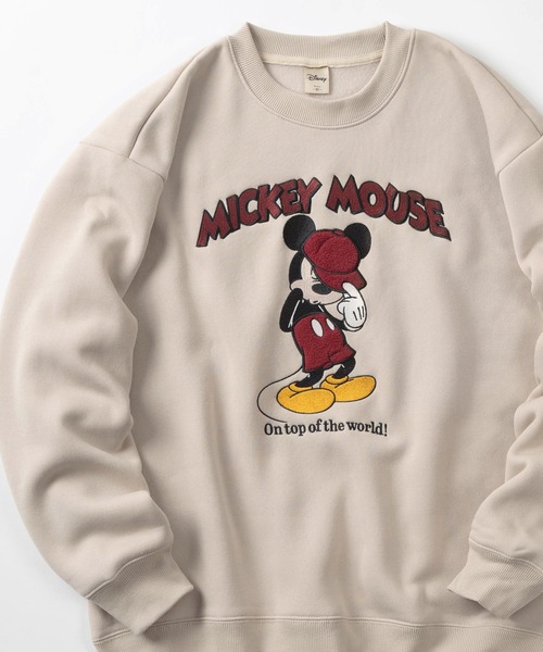Disney(ディズニー)の「【71】別注【Disney/ディズニー】ミッキーマウス/ミニーマウス/ルシファー/ズートピア/サガラ刺繍 アップリケ 裏起毛 クルーネックスウェット/ユニセックス/レディース/メンズ(スウェット・レディース・グレー系1/グレー系/ブラック/グレー/ブラック系1/ブラック系/ブルー/ベージュ/グレー系2/ブラック系3/ブラウン/ブラック系2/ホワイト/ベージュ系/ブラック系5/ブラック系4・M/XL/L)」の14枚目の写真