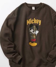 Disney（ディズニー）の「【71】別注【Disney/ディズニー】ミッキーマウス/ミニーマウス/ルシファー/ズートピア/サガラ刺繍 アップリケ 裏起毛 クルーネックスウェット/ユニセックス/レディース/メンズ（スウェット）」