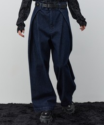 AIVER（アイバー）の「AIVER　オーバータックデニムスラックス（デニムパンツ）」