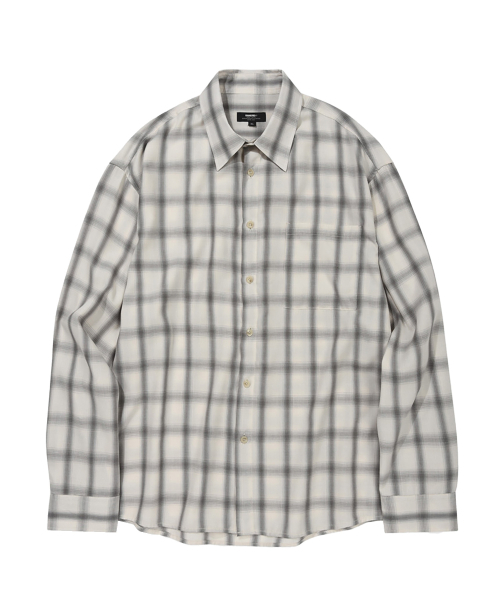 KANEITEI(カネイテイ)の「MILD CHECK SHIRTS (PALE GRAY)(シャツ/ブラウス・レディース・ライトグレー・MEDIUM/LARGE/X-LARGE)」の1枚目の写真