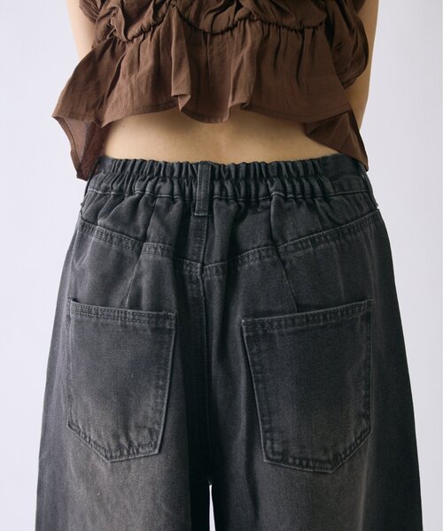 goocy(グーシー)の「裾フリンジカーブデニム(デニムパンツ・レディース・ブルー/ブラック・SMALL/MEDIUM)」の13枚目の写真