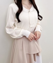 【WEB限定】ボウタイニット