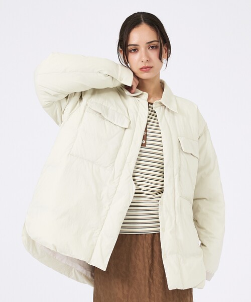 KWD(ケーダブルディー)の「【KWD/ケーダブルディー】ライトダウンシャツジャケット/ LIGHT DOWN SHIRTS JACKET/アウター/ダウン(ダウンジャケット/コート・レディース・ラベンダー/レモンイエロー/ブラック/アイボリー・フリー)」の5枚目の写真