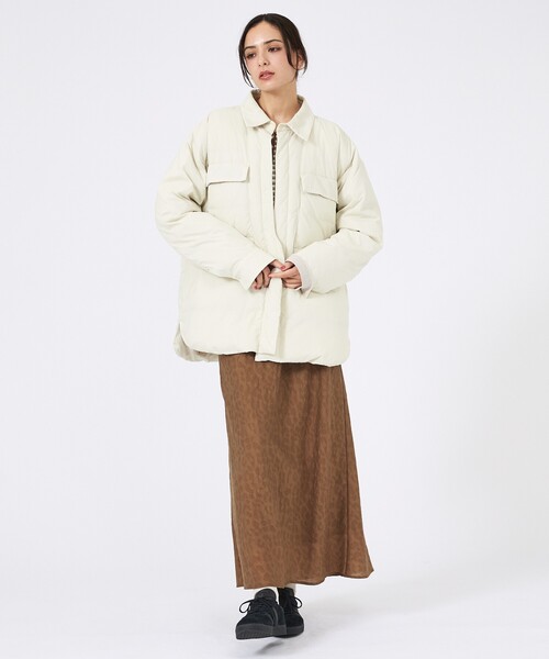 KWD(ケーダブルディー)の「【KWD/ケーダブルディー】ライトダウンシャツジャケット/ LIGHT DOWN SHIRTS JACKET/アウター/ダウン(ダウンジャケット/コート・レディース・ラベンダー/レモンイエロー/ブラック/アイボリー・フリー)」の6枚目の写真