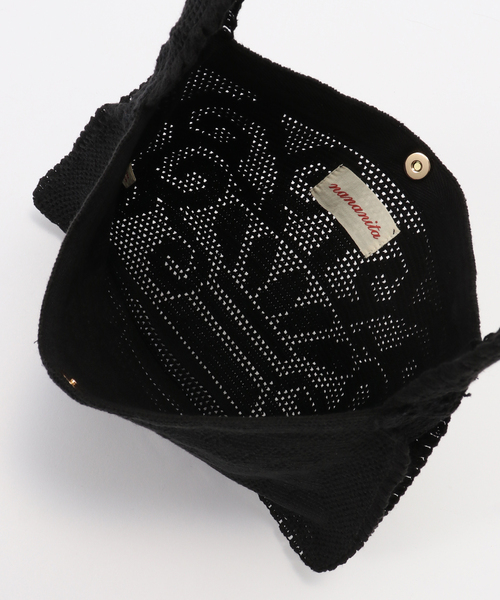 Nananita(ナナニータ)の「nananita/ナナニータ FOUNTAIN CROCHET BAG MP001-00004/00002(クラッチバッグ・レディース・ホワイト/ブラック・FREE)」の5枚目の写真