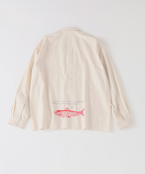 Ets.MATERIAUX(マテリオ)の「C.Bongrand × ETS.MATERIAUX Embroidery シャツ(シャツ/ブラウス・メンズ・ブラウン/アイボリー/オートミール/チョコ・MEDIUM/LARGE)」の21枚目の写真