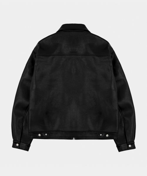 LETTERCOMO(レテルコモ)の「チェストレザージャケットブラック(ライダースジャケット・レディース・ブラック・MEDIUM/LARGE)」の2枚目の写真