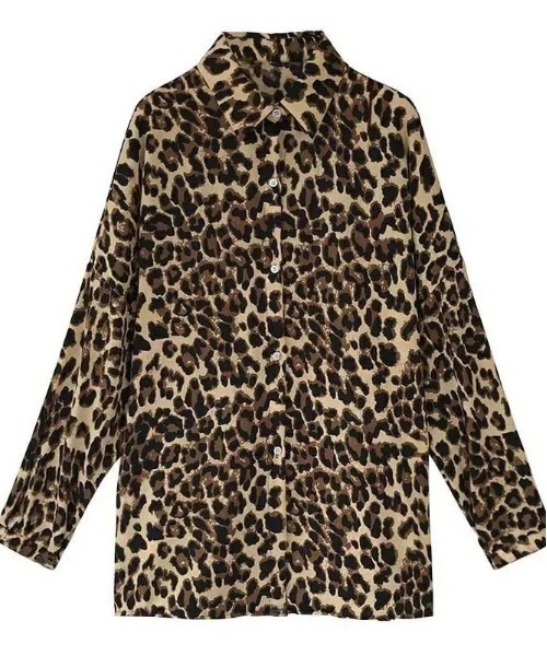 VENCEEXCHANGE(ヴァンスエクスチェンジ)の「ヒョウ柄ロングシャツ(シャツ/ブラウス・レディース・ブラウン・M/L)」の5枚目の写真