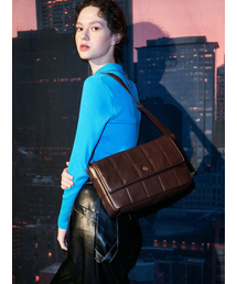 SEMICODE（セミコード）の「capture bag puff - choco brown（トートバッグ）」