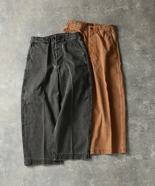JOURNAL STANDARD J.S HOMESTEAD（ジャーナルスタンダードホームステッド）の「J.S.Homestead / ピグメント キャンバス バレル パンツ（その他パンツ・メンズ・キャメル/ブラック・MEDIUM/LARGE）」の9枚目の写真