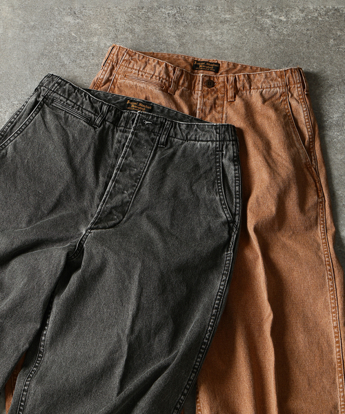 JOURNAL STANDARD J.S HOMESTEAD（ジャーナルスタンダードホームステッド）の「J.S.Homestead / ピグメント キャンバス バレル パンツ（その他パンツ・メンズ・キャメル/ブラック・MEDIUM/LARGE）」の5枚目の写真