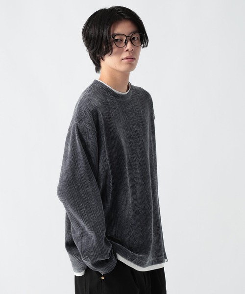 GEORGE'S(ジョージズ)の「ニットトソーレイヤード(Tシャツ/カットソー・メンズ・ベージュ/グレー・MEDIUM/LARGE)」の10枚目の写真