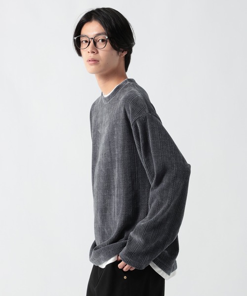 GEORGE'S(ジョージズ)の「ニットトソーレイヤード(Tシャツ/カットソー・メンズ・ベージュ/グレー・MEDIUM/LARGE)」の13枚目の写真