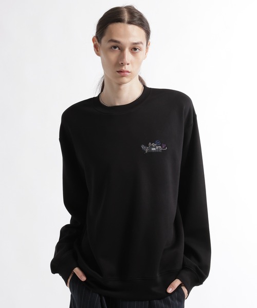 HARE(ハレ)の「フラワーロゴシシュウカット/LS(HARE)(Tシャツ/カットソー・メンズ・ブラック/レッド/ホワイト・FREE)」の2枚目の写真