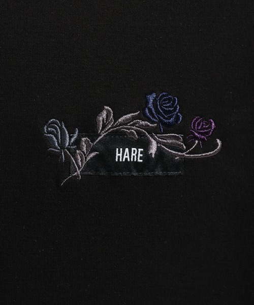 HARE(ハレ)の「フラワーロゴシシュウカット/LS(HARE)(Tシャツ/カットソー・メンズ・ブラック/レッド/ホワイト・FREE)」の6枚目の写真