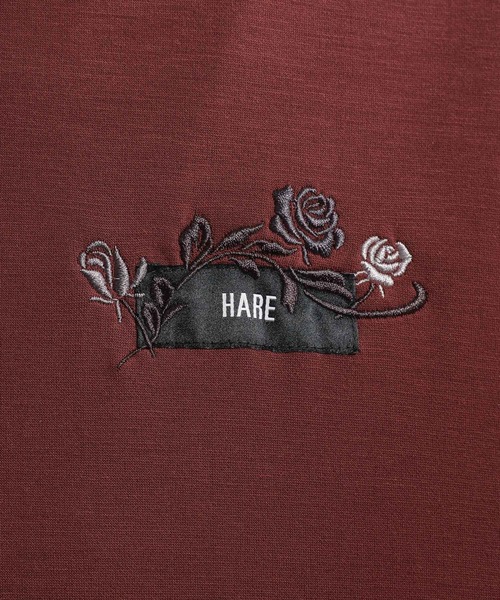 HARE(ハレ)の「フラワーロゴシシュウカット/LS(HARE)(Tシャツ/カットソー・メンズ・ブラック/レッド/ホワイト・FREE)」の7枚目の写真